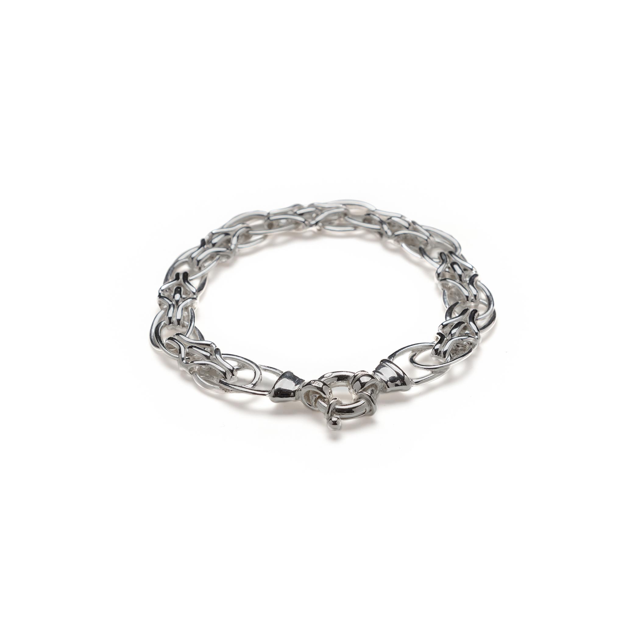 Sterling Silver Double Oval Link Bracelet