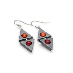 Harlequin Large Triangle Earrings