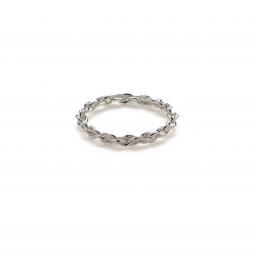 Hand twisted Sterling Silver double twist band