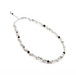 Hand made, Fresh Water Pearl and Swarovski Crystal Necklace