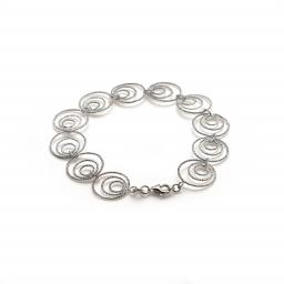 Sterling Silver 'Tri-Circle' Bracelet